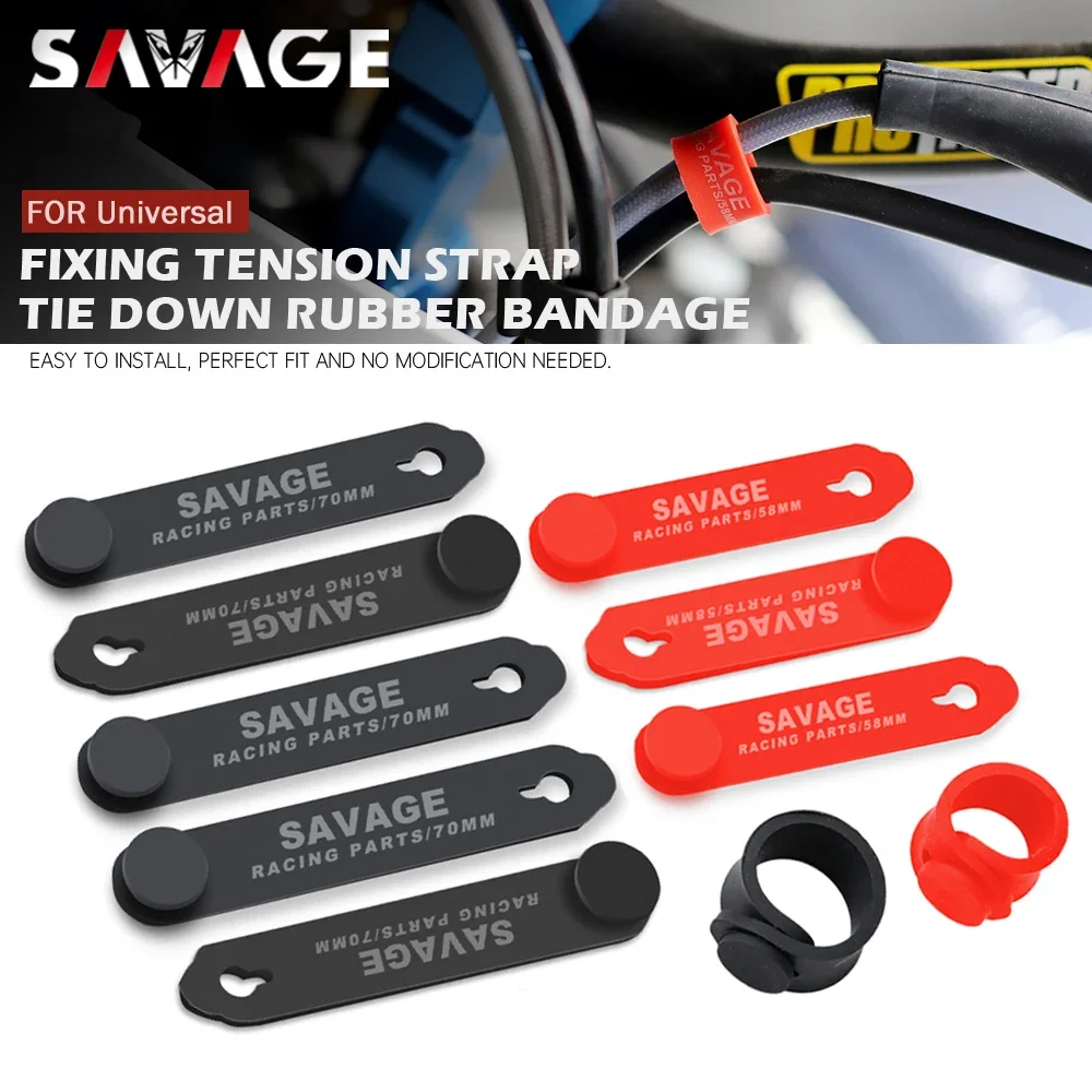 Fixing Tension Strap Silicone Bandage Universal Motorcycle Accessories Oil Pipe Hose/Throttle/Brake Clutch Cable/Wire Motocross