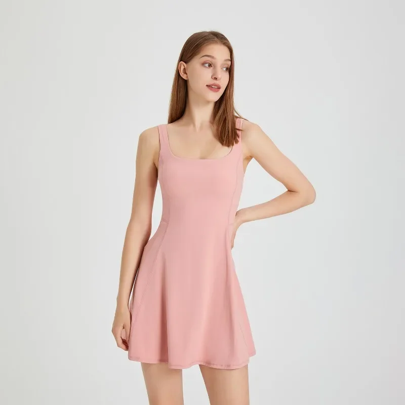 Women'S Fashionable Solid Color Sleeveless Casual Sports Short Strap Dress Elegant Dresses For Women Vestidos De Mujer платье