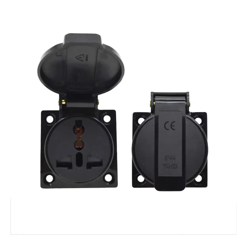 YD-53 Multi-functional outdoor industrial waterproof socket 10A five-hole outdoor household IP44 dustproof and waterproof socket