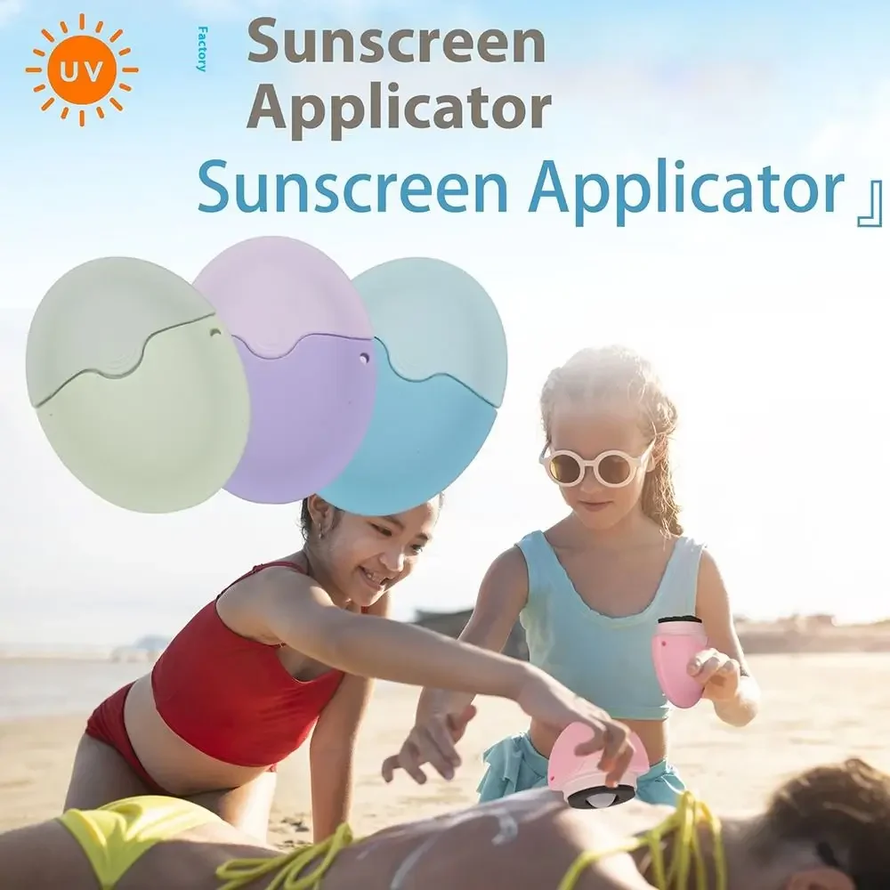 Silicone Suncream Roller Applicator Refillable Oval Isolation Lotion Cream Bottles Stitching Color Cosmetics Tool Travel