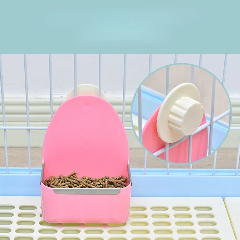 Plastic Pet Food Bowl Rabbit Fixed Large capacity Feeder Anti-drop Impact-resistant Feeder Bowl Bunny Feeding Pet Accessories