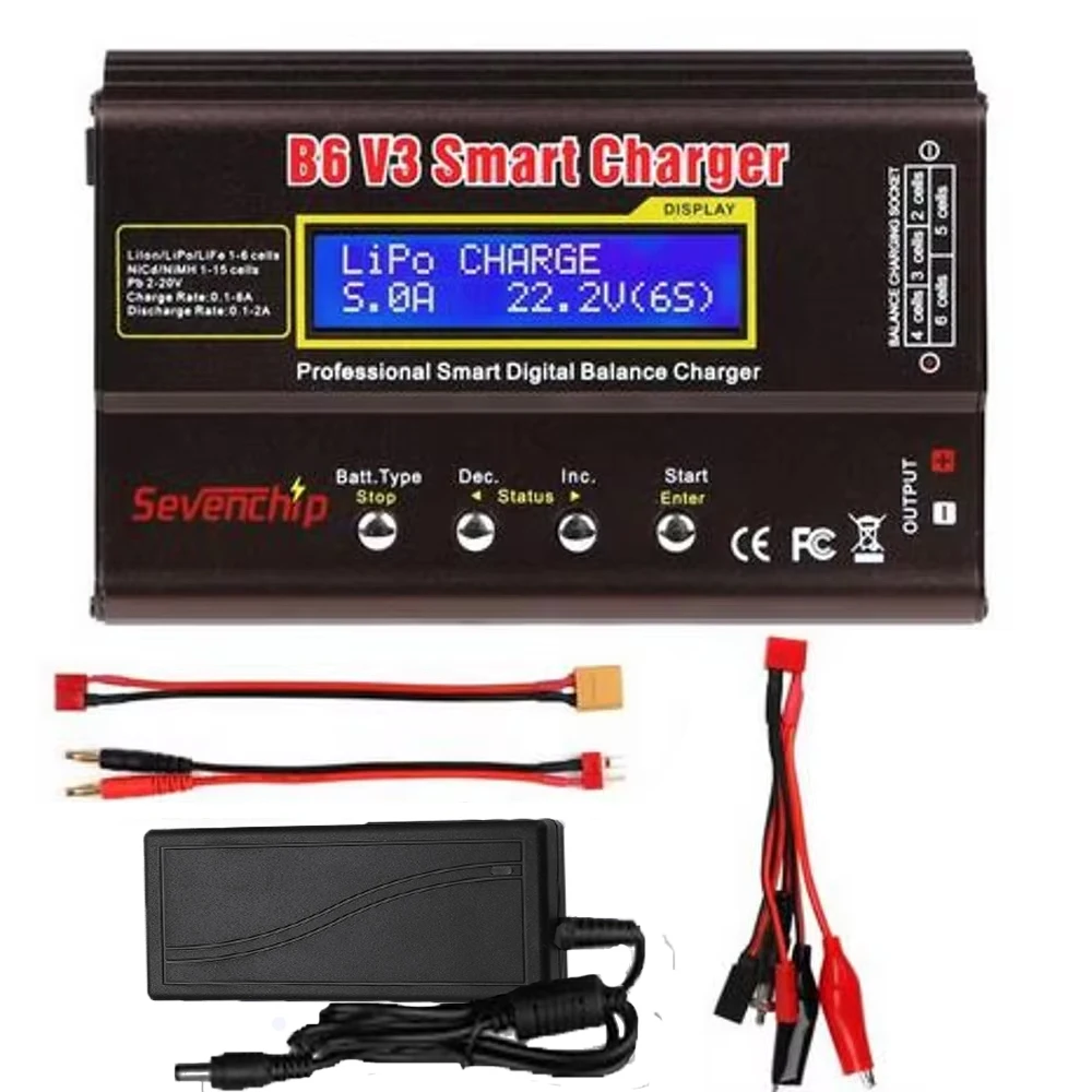 Chargeur de Batterie Lipo iMAX B6 80W Chargeur d'Équilibre Écran LCD Numérique Li-ion Durée de Vie NiMH NiCD PB Lipo Chargeur de Batterie