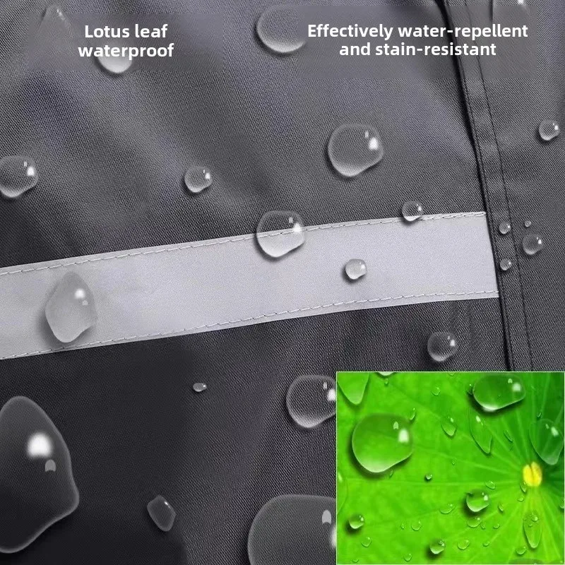 Thickened One-Piece Motorcycle Raincoat for Men Electric Bike Battery Car Single Rider Full Body Waterproof Adult Rain Poncho