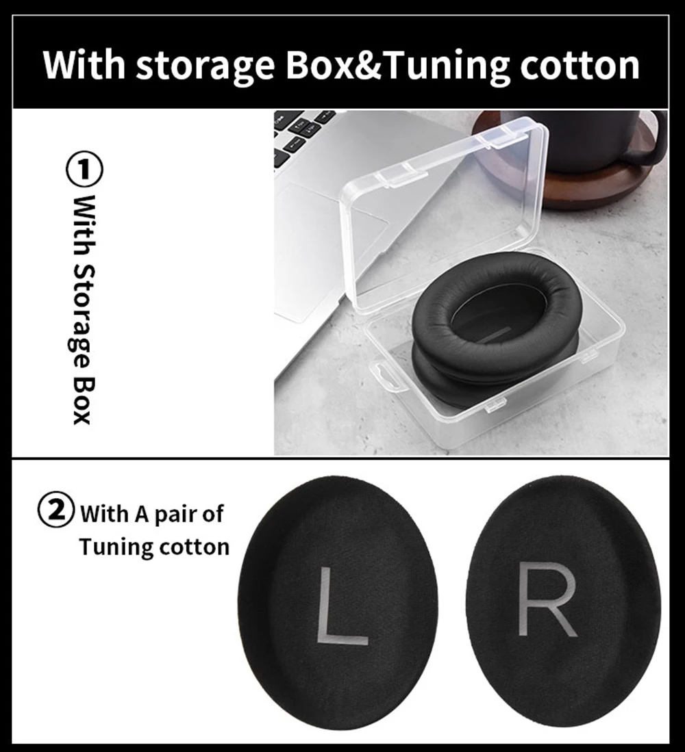 Lambskin Ear Pads For Bose QC45 Headphone Cushion QuietComfort 45 Headset Leather Foam Pad Earpads Sponge Earmuffs