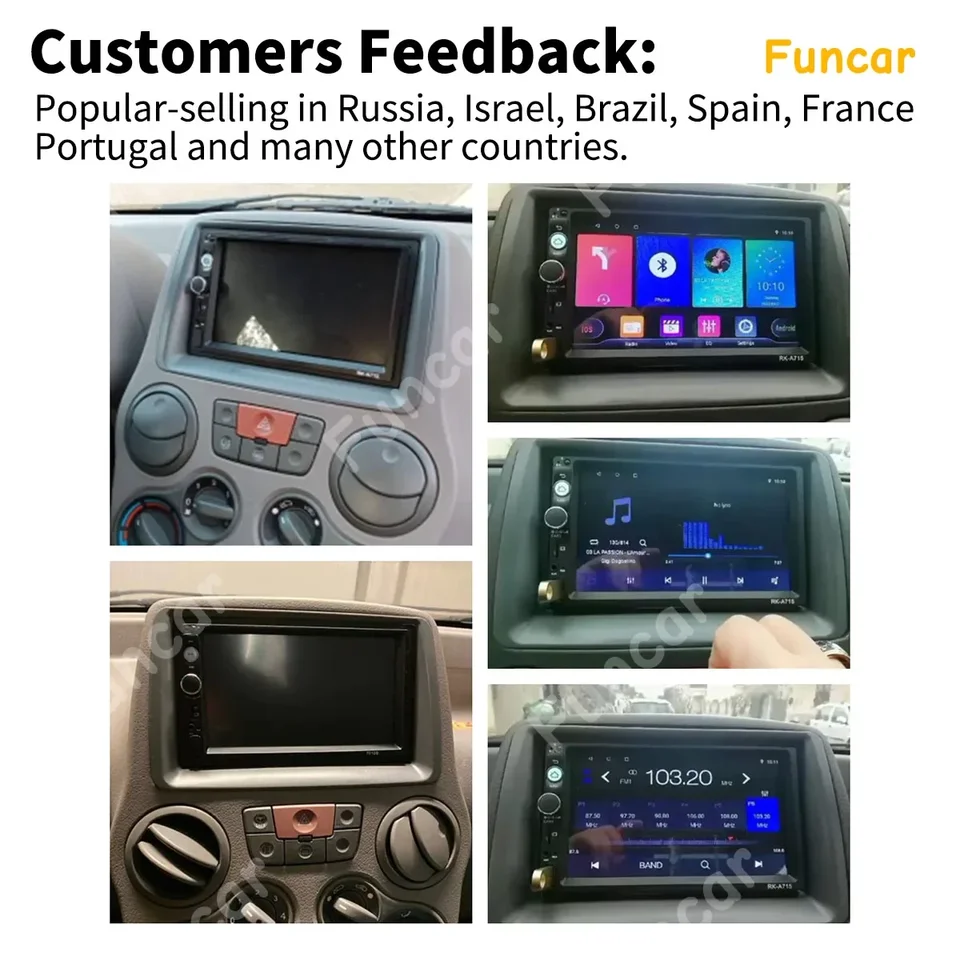 2G 64G] Hikity Autoradio Navi Für FIAT Panda (169) 2003-2012 Android 15 Wireless Carplay 9 Zoll Bildschirm Radio mit Android Auto GPS WiFi Rückfahrkamera FM RDS DSP