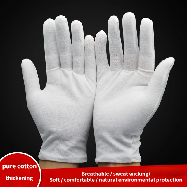 White Work Gloves Bulk for Dry Handling Film SPA Mittens Cotton Ceremonial  High Stretch Gloves Household Cleaning Working Tools - AliExpress