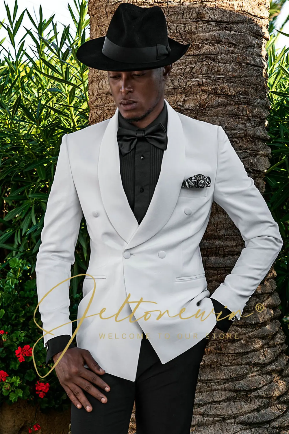 

Luxury Wedding Suits For Men Lapel Groomsmen Blazer Set Jacket+Pants 2 Pieces Costume Homme Terno Masculino Traje Hombre