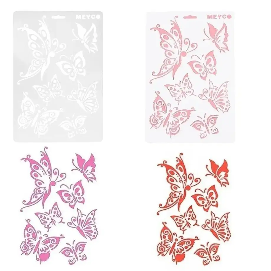 1 Pcs Butterfly Stencils For Wall Painting DIY Scrapbooking Photo Album Paper Card Making Craft Decorative Embossing Template