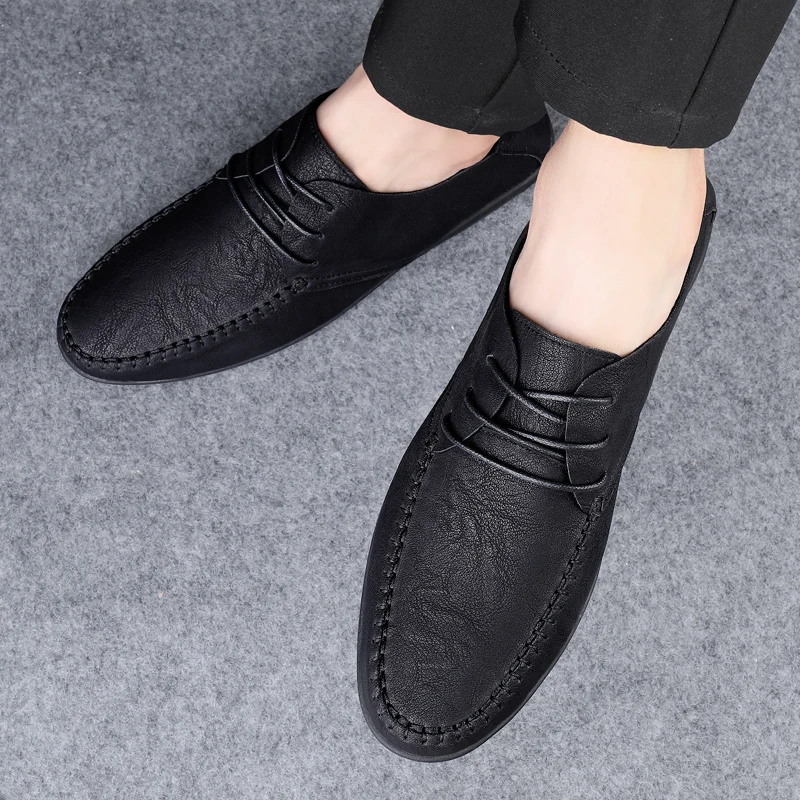 Leather Shoes Men's Dress Shoes Oxfords Casual Lightweight Flat Shoes for Wedding Business Party