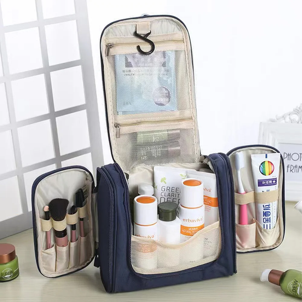 Hanging Travel Toiletry Bag - Portable Cosmetic and Makeup Organizer