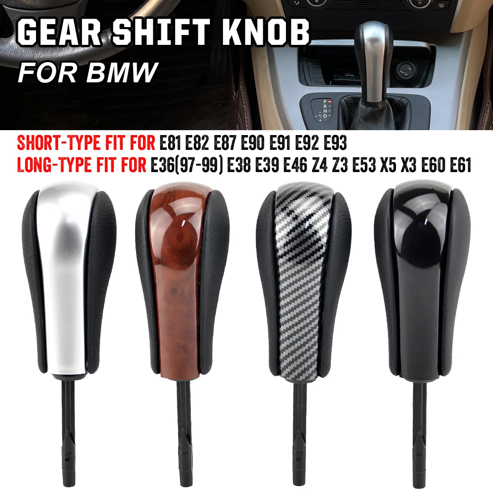 

Carbon Fiber Car Automatic GearShift Stick Knob HandBall For BMW E39 E46 E53 E60 E61 E63 E64 E83 E81 E82 E87 E90 E91 E92 E93