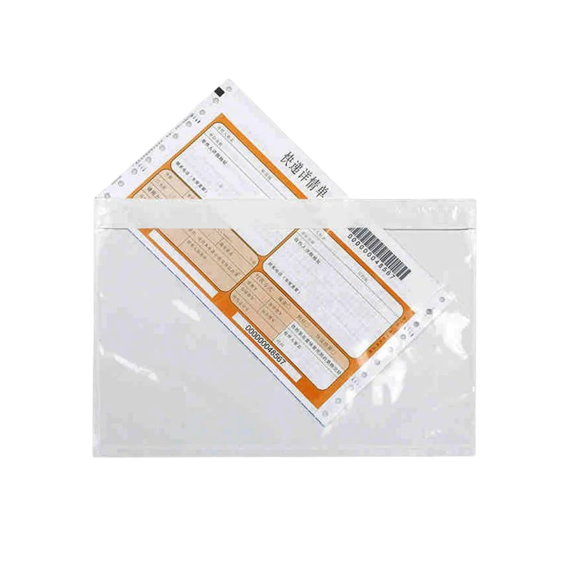 50PCS Clear Self Adhesive Packing List Envelopes Plastic Shipping Mailing Pouch Enclosed Bags for Packing Slips Invoice Label