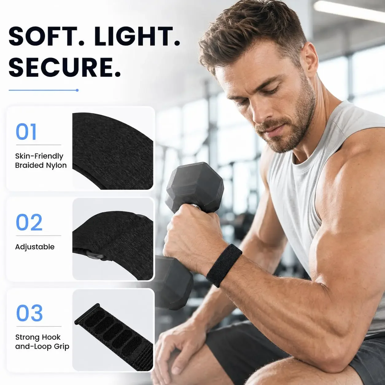 Premium Sports Woven Nylon Loop Adjustable Replacement Strap