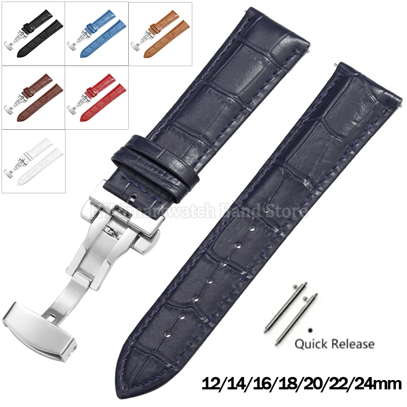 Premium Leather Quick Release Watch Strap - Universal Sizes