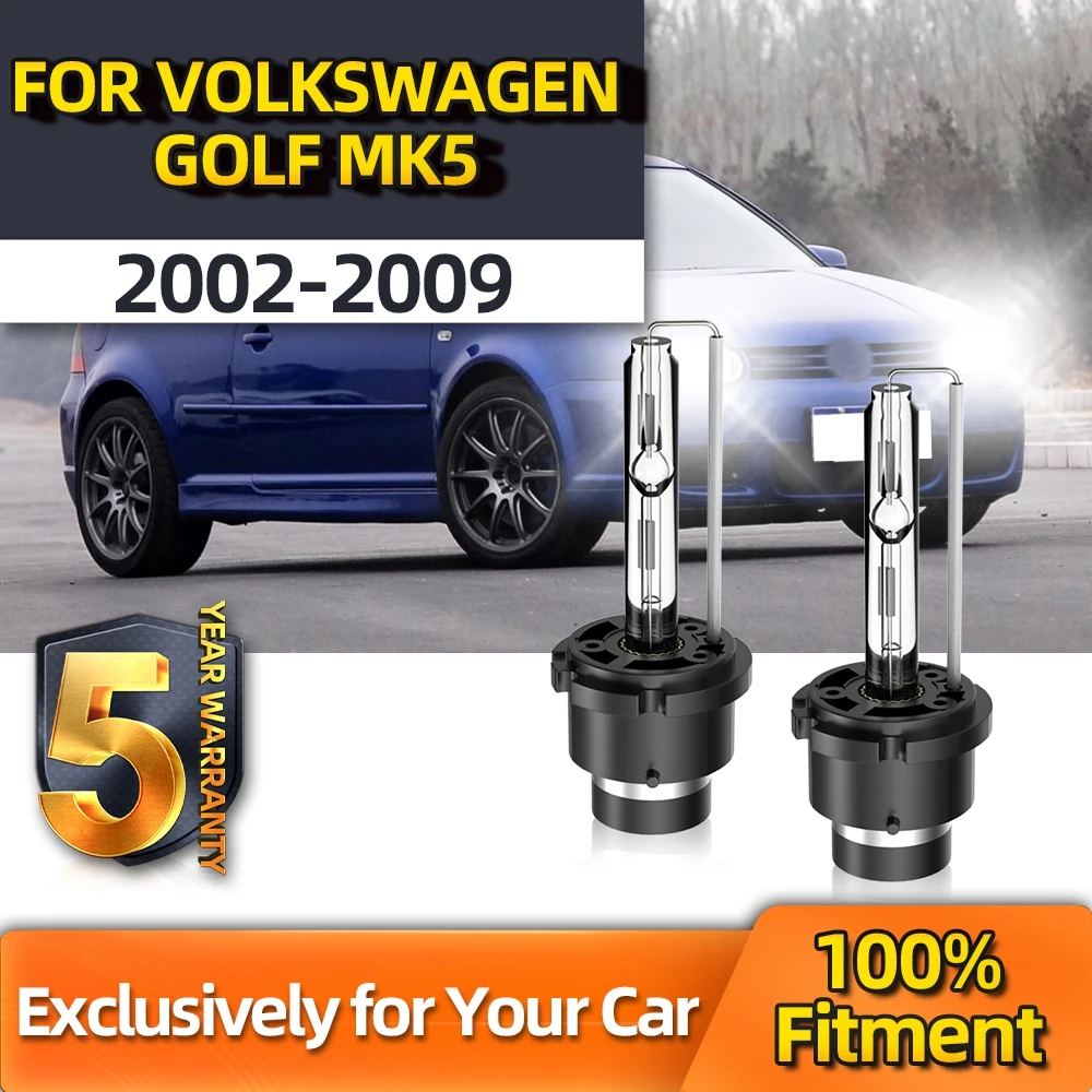 

TEENRAM 2PCS Super Bright D2S Car Headlight Bulb 6000K For Volkswagen Golf Mk5 2002 2003 2004 2005 2006 2007 2008 2009