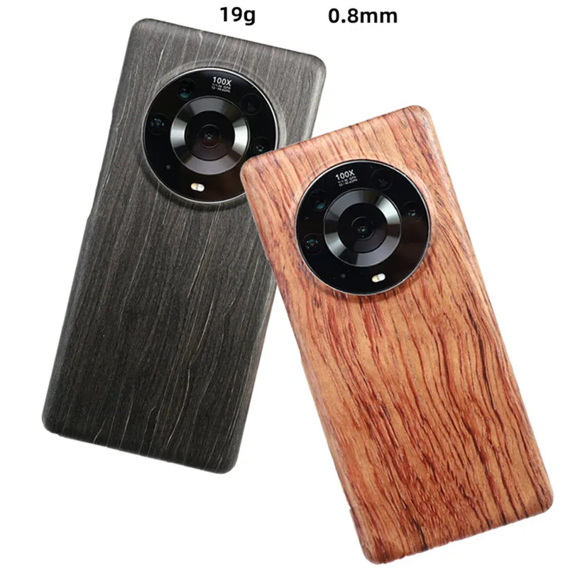 Real wood Slim Back Case For Honor Magic 3 4 Pro Ultimate Wooden Bamboo Walnut Hard Cover