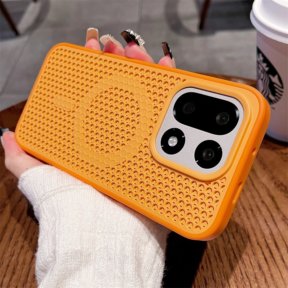 Magnetic Honeycomb Heat Dissipation Case with Wireless Charging Compatibility