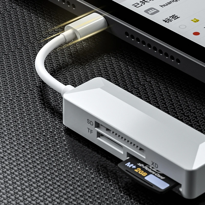 3in1 XD SD TF Type-C Memory Card Reader Adapter OTG For USB-C For DSLR Camera Laptop Computer PC Phone