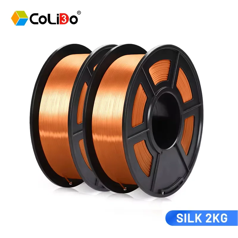 CoLiDo PLA Silk Filament 1.75mm 2KG Black Copper White Rainbow Silk PLA Bundle For 3D Printer 3d printer filaments