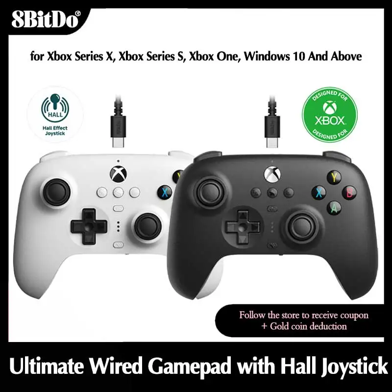 8bitdo Ultimate проводной джойстик USB-контроллер с эффектом зала для Xbox серии X, Xbox серии S, Xbox One, Windows 10 и выше
