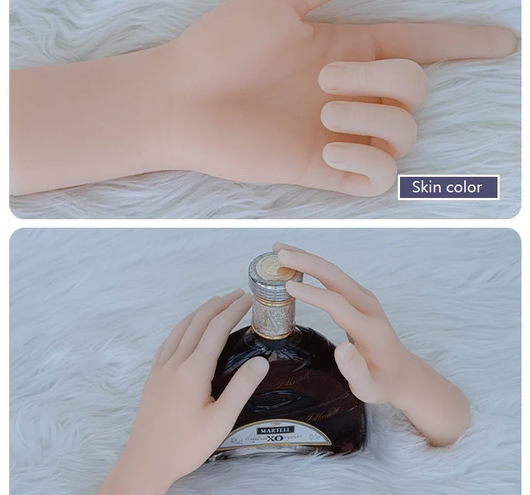 Realistische männliche Hand Modell Simulation Silikon TPE Hände für gefälschte Nail Art medizinische Malerei Lehre Display Requisiten S8 – Detail 7