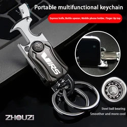 DIY Multifunction Car Metal Keychain Key Ring Beer Opener Fidget Spinner For Skoda Octavia Virs RS IV Auto Accessories