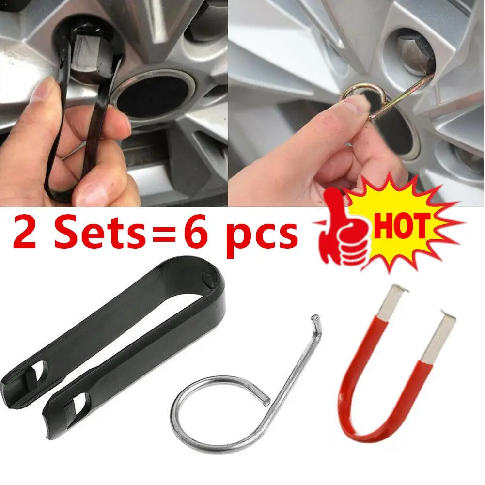 2 Sets Alloy Wheel Bolt Nut Caps Covers Puller Remover Tool Mini Tweezers Wheel Repairing Tool For Audi Portable ice skate lace tighteners skate puller tools for kids adult no tie shoe laces portable folding lace tighteners accessory