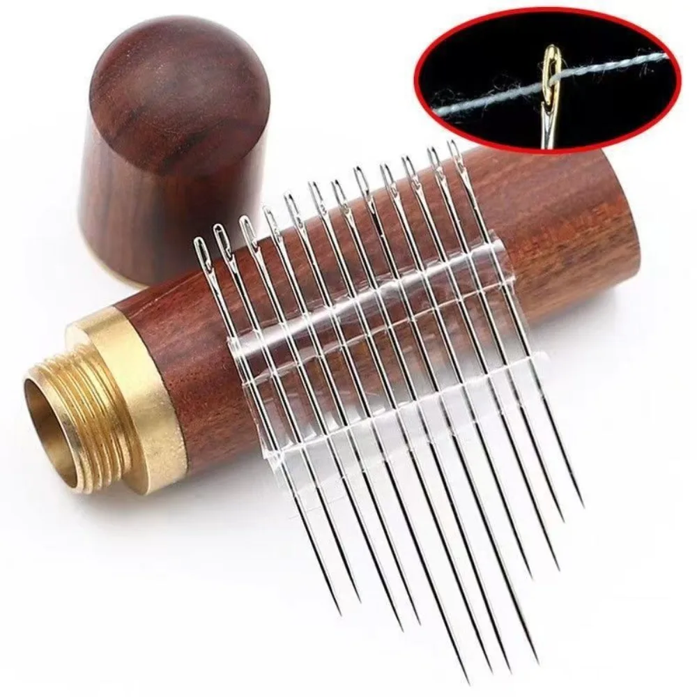 30개입 측면 구멍 블라인드 바늘 스테인리스 스틸 노인용 바늘 손바느질 바늘 DIY 홈 셀프 스레딩 바늘