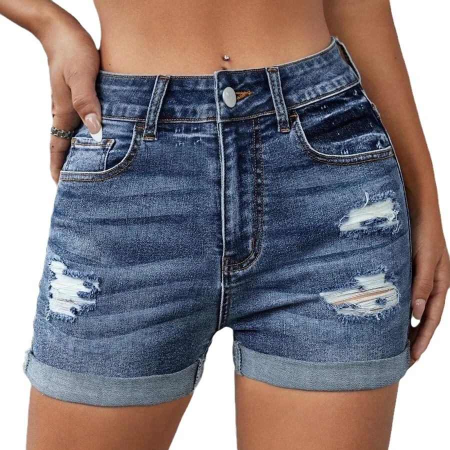 Women's Denim Shorts 2024 New Chic Chic Chic Commuter High-waisted Ripped Jeans Ripped Jeans for Women Y2k Ropa Mujer Juvenil