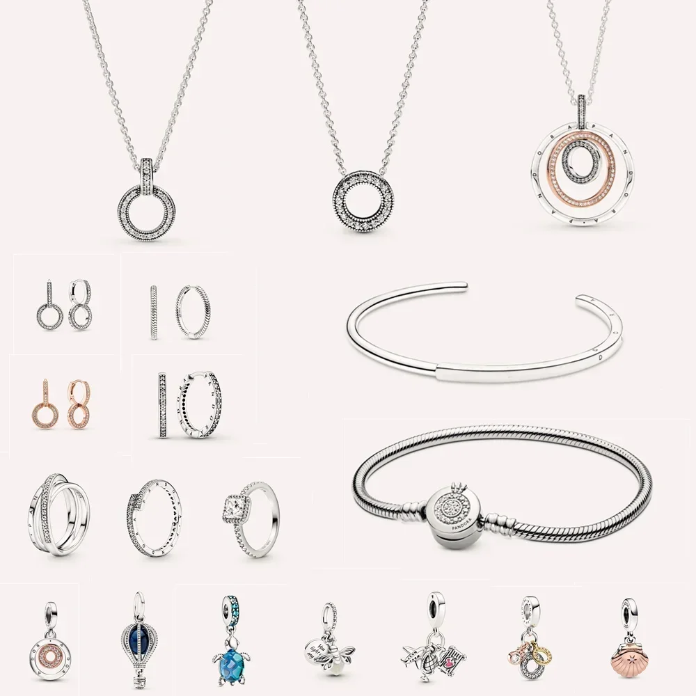 

New Original 925 Sterling Silver Beaded Crown Bracelet Feminine Charm Jewelry DIY Handmade Luxury Gift Necklace