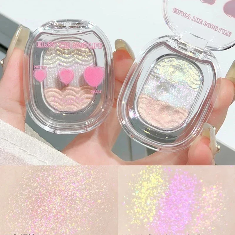 Glitter Eyeshadow Highlighter Mashed Potato High Gloss Shiny Crystal Brightening Bronzer Highlight Makeup Waterproof Chameleon 4