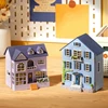 Wood Dollhouse DIY Miniature Furniture Kits Mini Handmade Craft House Model with LED Light Dollhouse Toy for Teens Adult 1