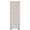 5 Layers Polar Bear Closet with 6 Drawers Tall Rolling Dresser Organizer Cartoon Style Shelf Dolls Storage Cabinet with Wheels 3