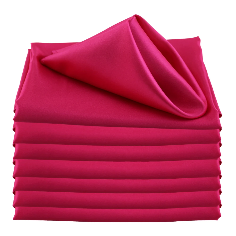Elegant Satin Square Napkins - 50pcs, 17 Inch, for Weddings, Holidays, and Special Events