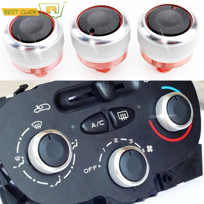 Kit De 3 Boutons Climatisation Pour Peugeot 206/207 - Remplacement Facile Et Précis - 6