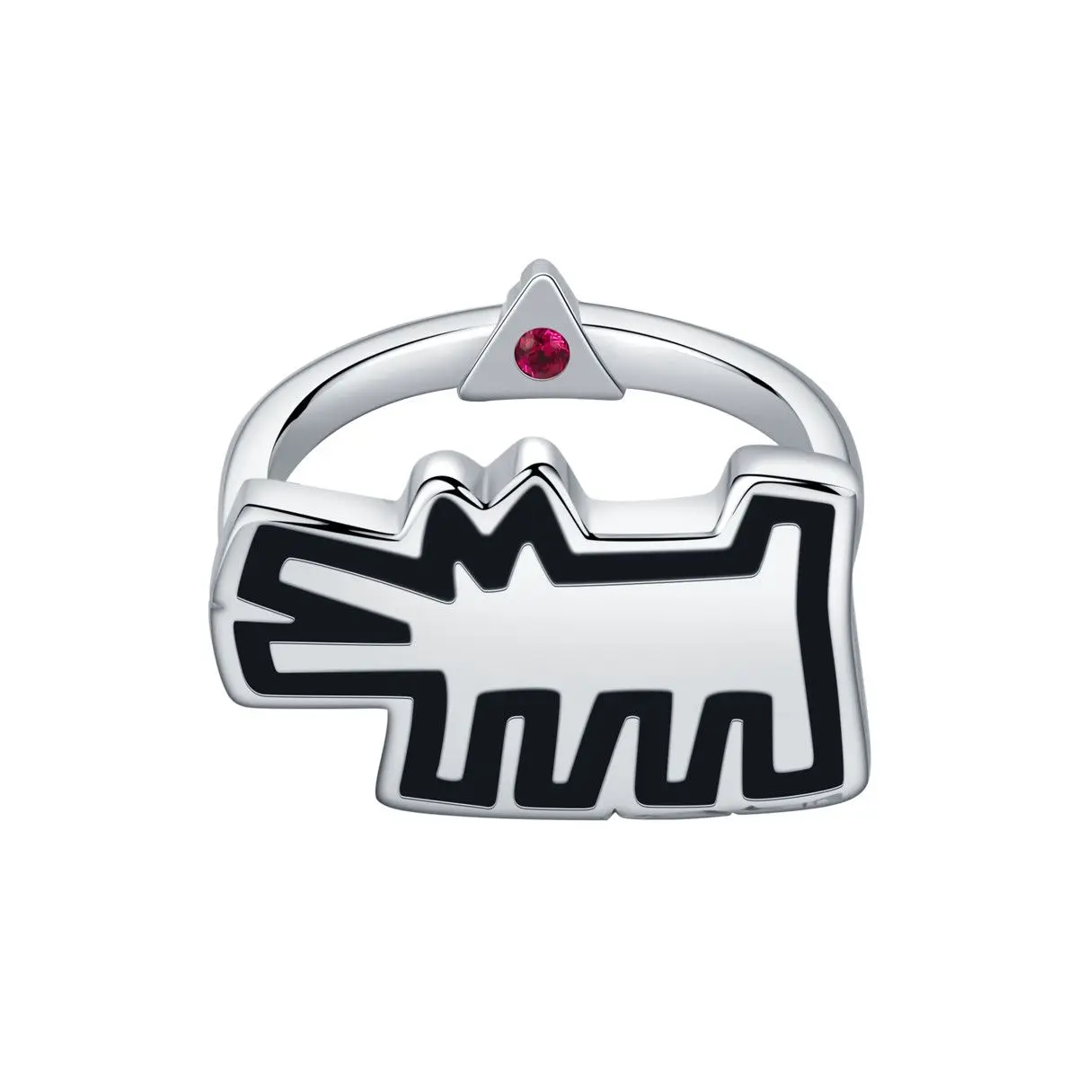 

New 2023 Simple Personality Ring Silver Color Cartoon Open Ring Banquet Jewelry Accessories Gift