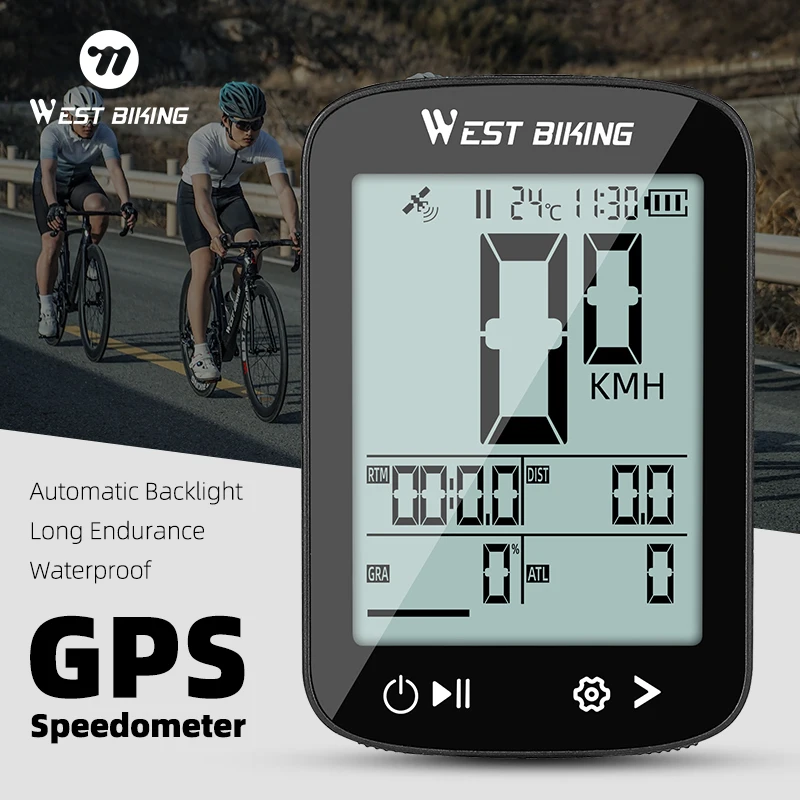 WEST BIKING GPS Bicycle Speedometer Wireless Bike Computer MTB