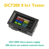 DC 0-200V 20A Voltmeter Ammeter KWS Power Energy Meter LED Digital DC Wattmeter Meter 9-in-1 Multi-function Measuring Instrument 1