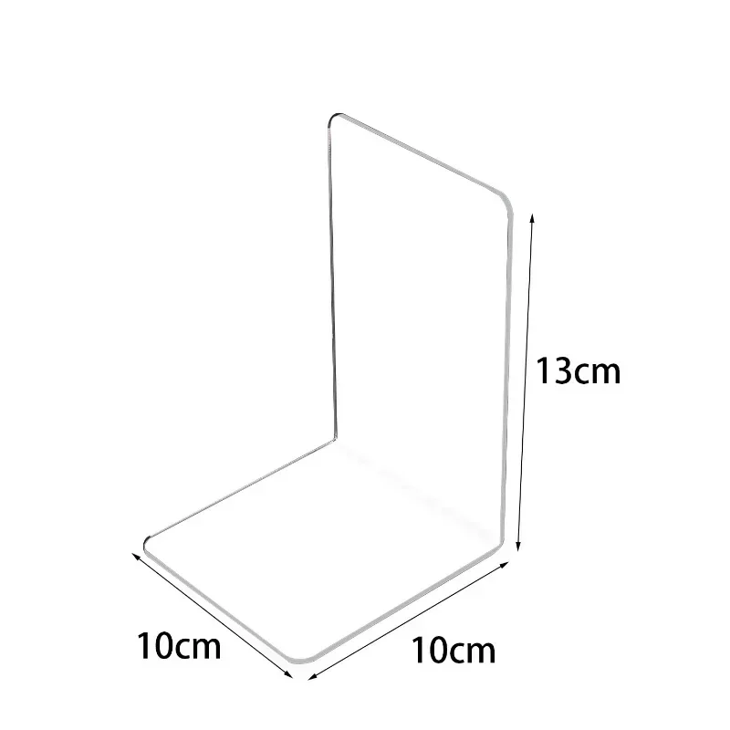 Transparent Acrylic Bookends Stand Book organizer Book holder Book stand Book terminal Bookshelf Desktop Decorative Storage Rack Book Holder Organizer School Stationery 1PC