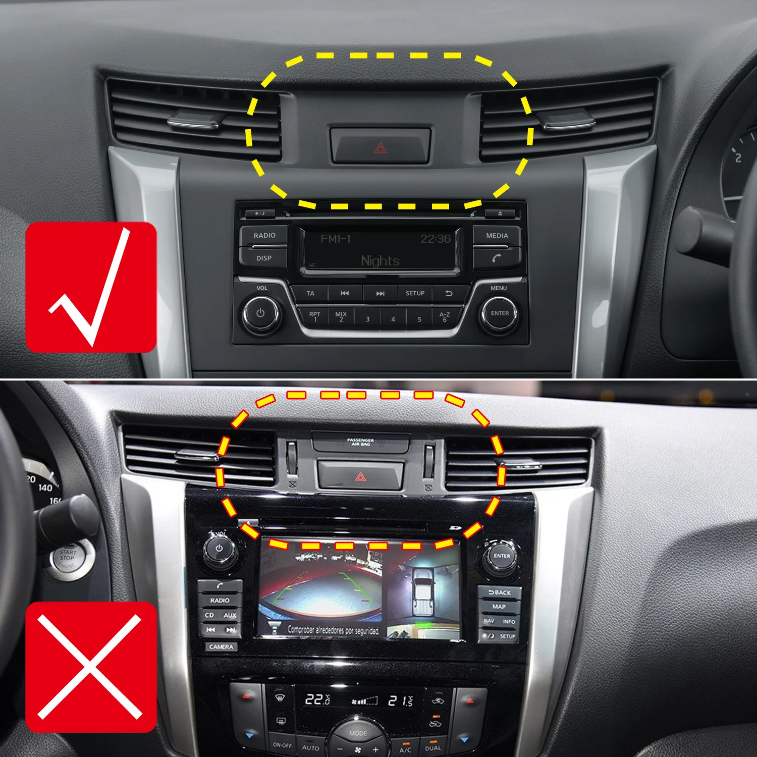 Gravity Car Phone Air Vent Mount Bracket Mobile Cell Phone Holder GPS Support Accessories for Nissan Navara NP300 D23 2015 -