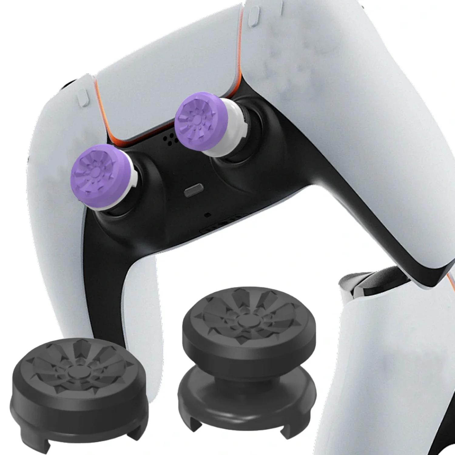 Gaming Controller Thumb Stick Hand Grip Extenders Caps for PS4 PS5 Gamepad Thumb Stick Grips Rise Covers for Playstation PS4/PS5