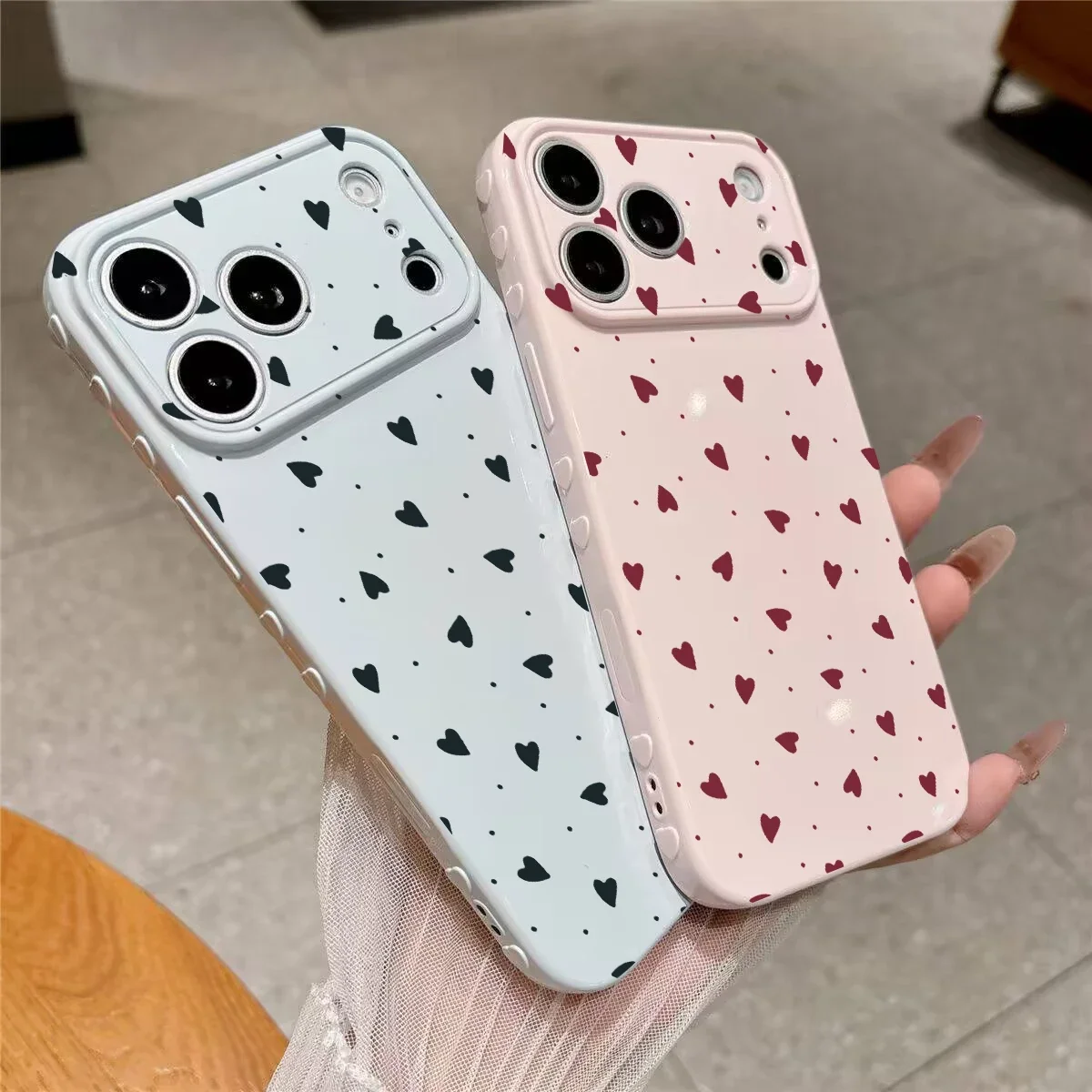 Heart-Shaped Cute Love Silicone Phone Case