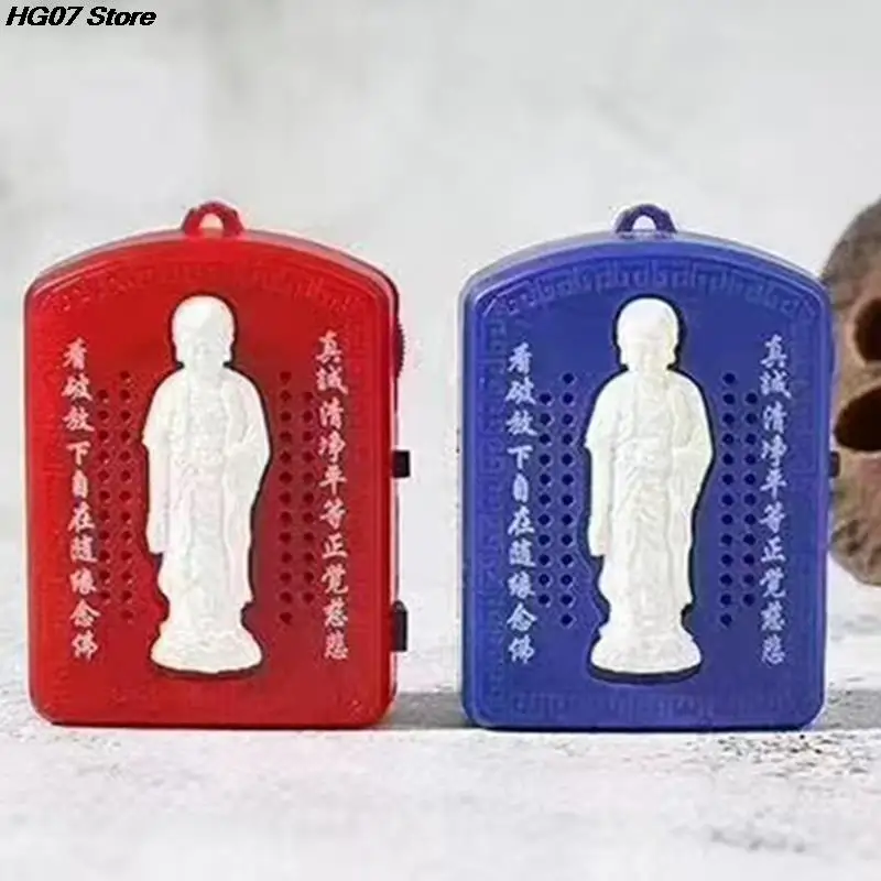 

1Pc Buddhist Pray Scriptures Music Machine With Buddha Music Songs Red Blue Buddha Chanting Machine Home Ornament Gifts To Elder