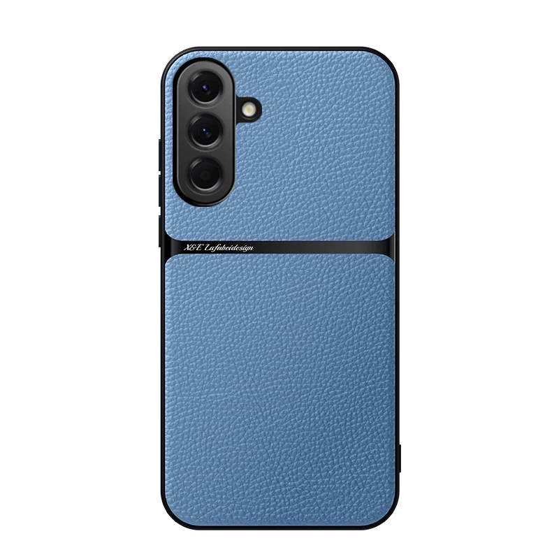 Magnetic PU Leather Ultra-Thin Camera Protection Phone Case with Soft TPU
