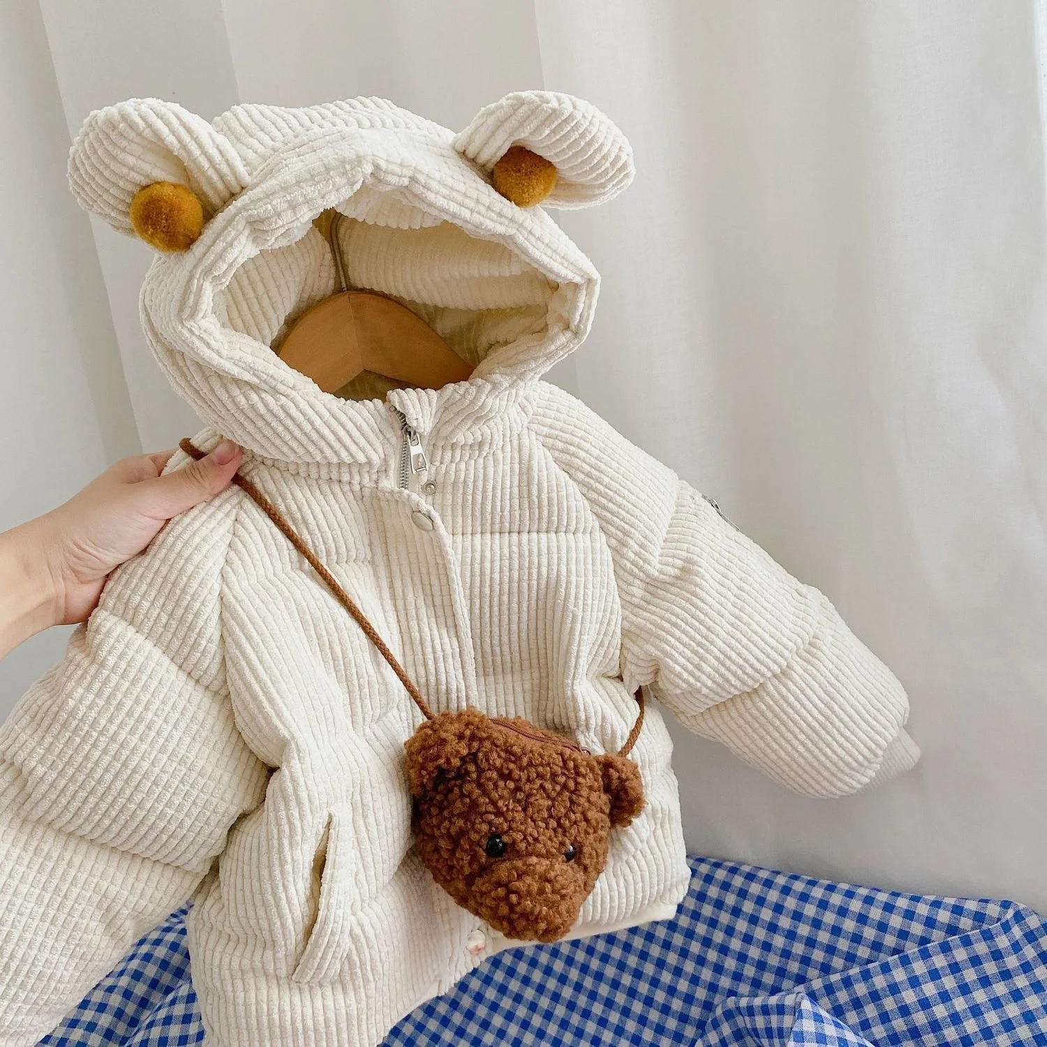 2023 Inverno Ragazze Ragazzi Carino Cappotto In Pile Caldo Spesso Con Orso Bambino Bambini Capispalla Per Bambini