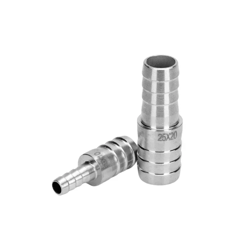 Hose Pipe Fitting 3 4 6 8 10 12 13 14 16 19 20 25 32mm Hose Barb Equal Reducing 304 Stainless Steel Pipe Fitting Pagoda Tail Barb Connector Panel