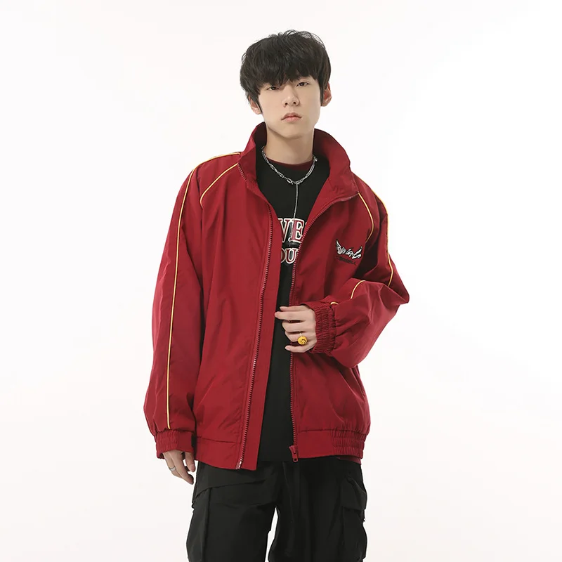 

SYUHGFA 2024 Autumn Jacket Trend Men's Korean Style Loose Casual Sports Outerwear Simple Versatile Tracksuit Male Clothing