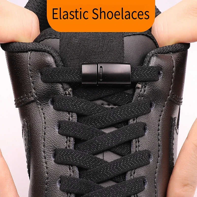 

No Tie Shoe laces Magnetic Shoelaces without ties Colorful Lock Elastic Laces Sneakers Kids Adult Flat Shoelace Rubber Bands