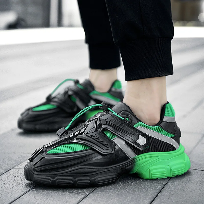 

Chunky Sneakers for Men Personalized Mesh Breathable Shoes Platform Shoes for Men Low-top Comfortable Men's Jogging Sports Shoes