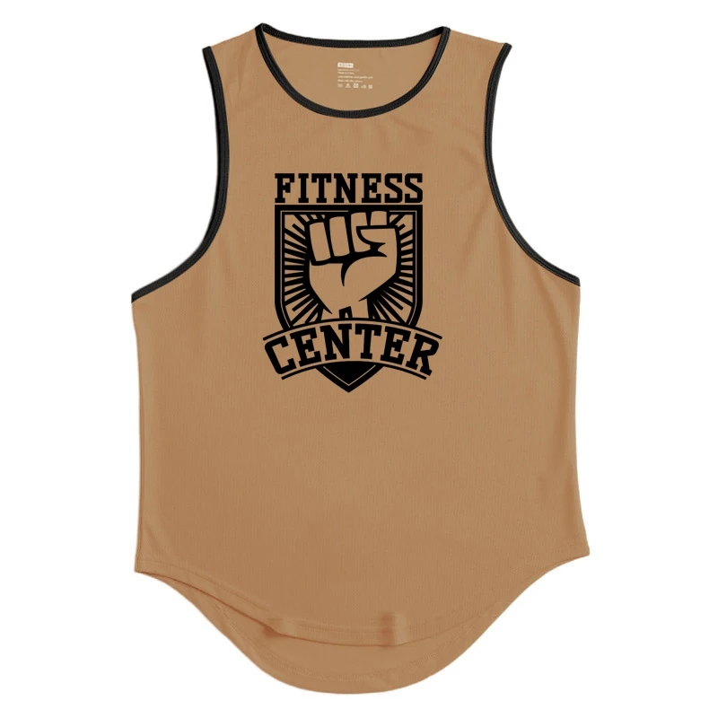 

Men Clothing Printed Fashion Tank Tops Summer Sportswear Gym Vest Basketball Quick-drying Fitness Singlets Sleeveless T Shirt